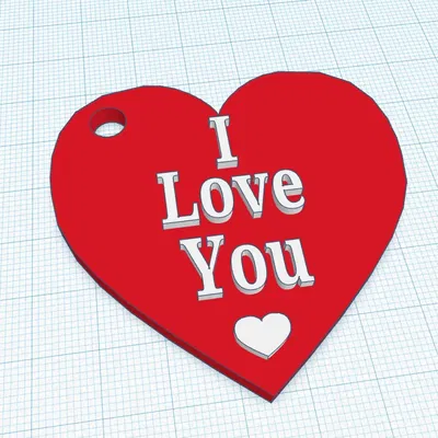 Móc Khóa Trái Tim "I Love You"