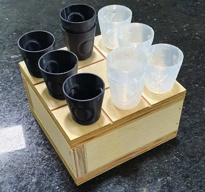 Ly Bắn Tết Xoay Ly "Tic Tac Toe Shot Glass" - Image 1