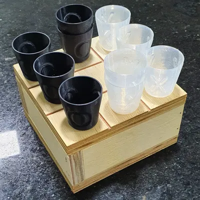 Ly Bắn Tết Xoay Ly "Tic Tac Toe Shot Glass"