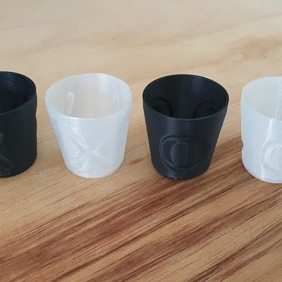 Ly Bắn Tết Xoay Ly "Tic Tac Toe Shot Glass"