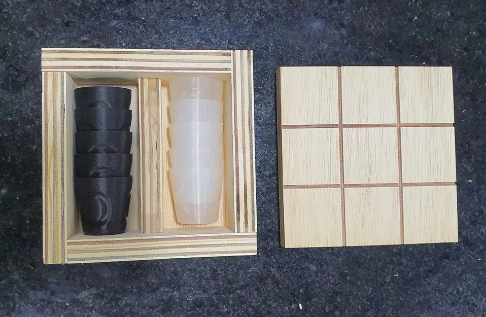 Ly Bắn Tết Xoay Ly "Tic Tac Toe Shot Glass" - Image 3