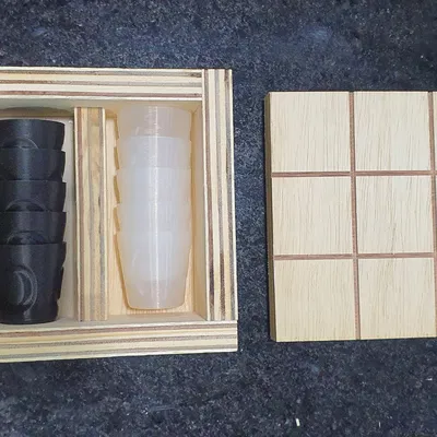 Ly Bắn Tết Xoay Ly "Tic Tac Toe Shot Glass"