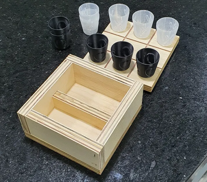 Ly Bắn Tết Xoay Ly "Tic Tac Toe Shot Glass" - Image 4