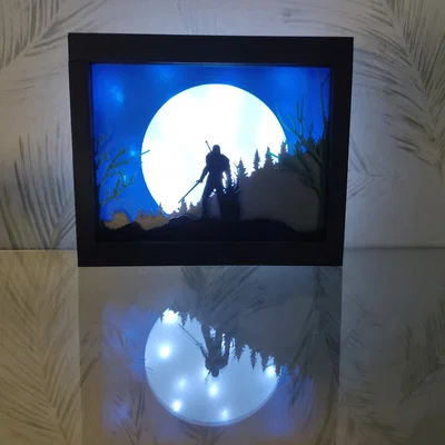 Tấm nền "The Witcher" cho hộp ánh sáng và bóng tối
