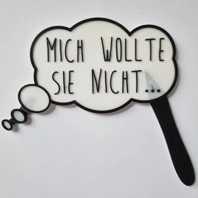 Photobooth Props - Mich wollte sie nicht