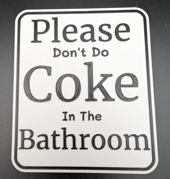 Biển Báo Hài Hước Cấm Dùng Coca Trong Nhà Vệ Sinh - Image 1