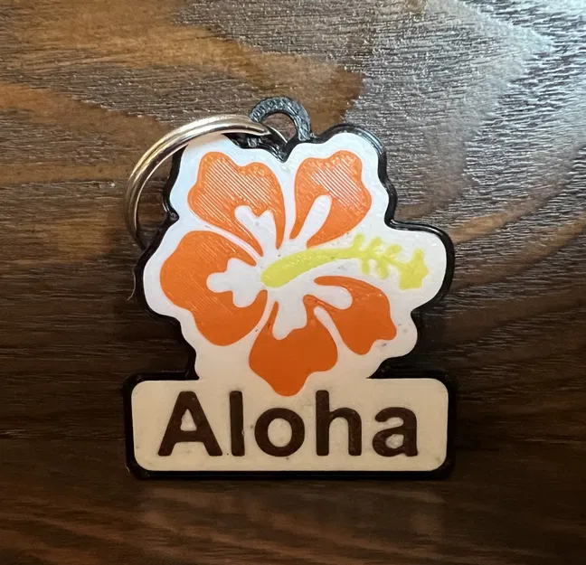 Móc Khóa Aloha Hoa Dâm Bụt Nhiều Màu - Image 2