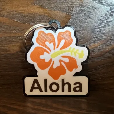 Móc Khóa Aloha Hoa Dâm Bụt Nhiều Màu
