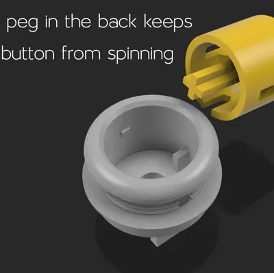 Nút Arcade Lõm Vặn Vào Tùy Chỉnh - Chắc Chắn Không Xoay Hay Tuột Ra