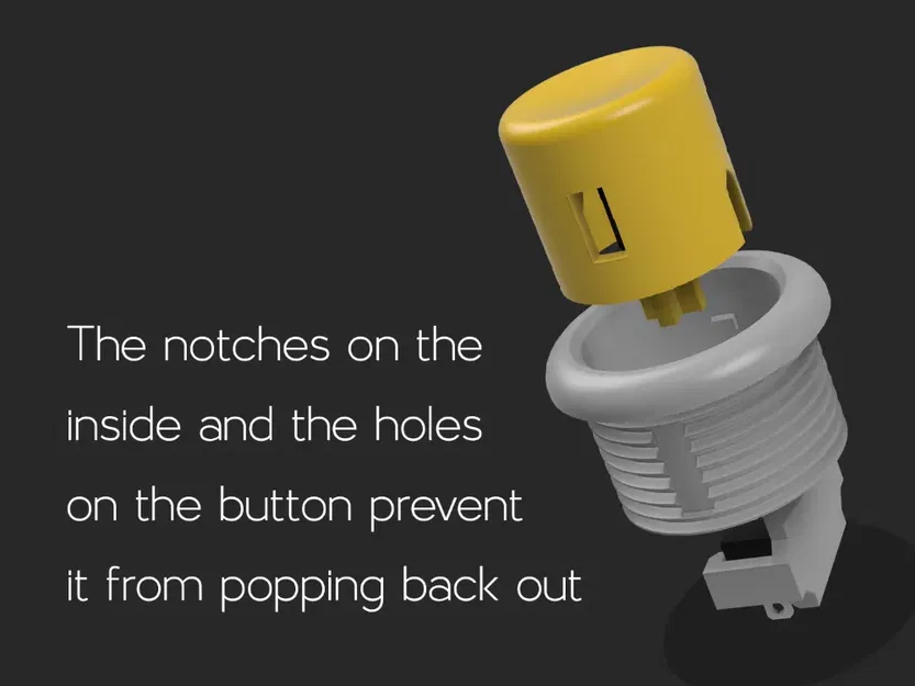 Nút Arcade Lõm Vặn Vào Tùy Chỉnh - Chắc Chắn Không Xoay Hay Tuột Ra - Image 5