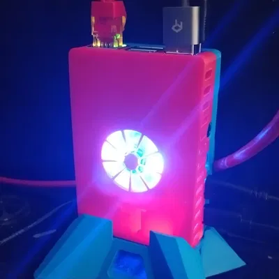 Vỏ Case Raspberry Pi 4B Dạng Tham Số (Quạt 30mm) Có Chân Đứng + Bộ Che Quạt