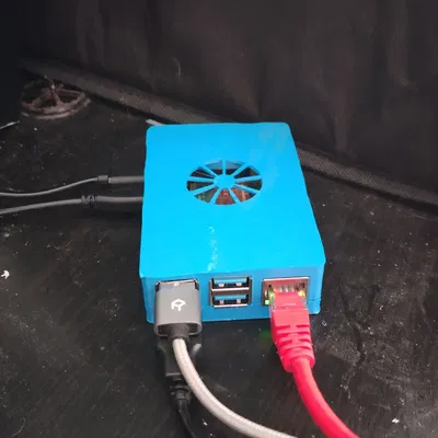 Vỏ Case Raspberry Pi 4B Dạng Tham Số (Quạt 30mm) Có Chân Đứng + Bộ Che Quạt