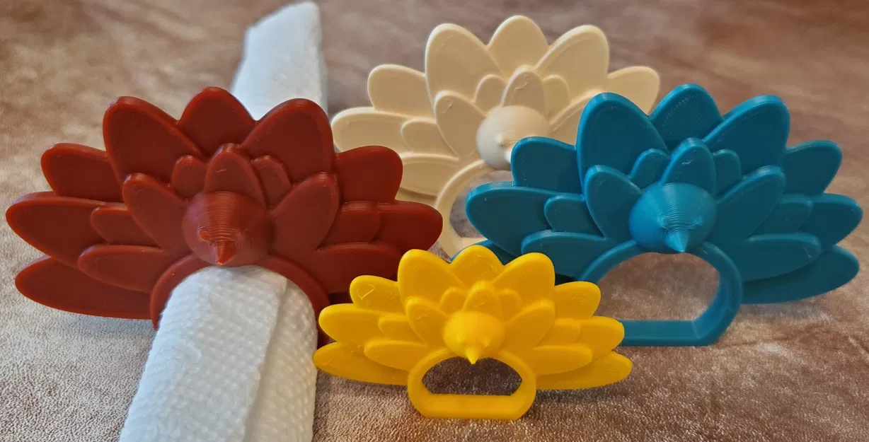 Thanksgiving Turkey Napkin Ring - Flat - Image 1