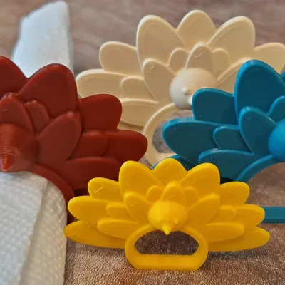 Thanksgiving Turkey Napkin Ring - Flat