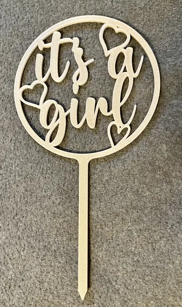 Đế Cắm Bánh Kem "Chào Đón Bé Gái" - Image 1