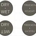 Bảng hiệu Ướt / Khô (Kèm bản Đức: Trocken / Feucht) - Thumbnail 4