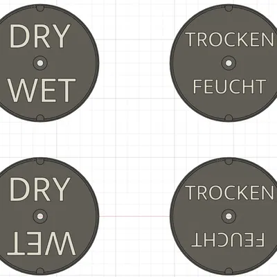Bảng hiệu Ướt / Khô (Kèm bản Đức: Trocken / Feucht)