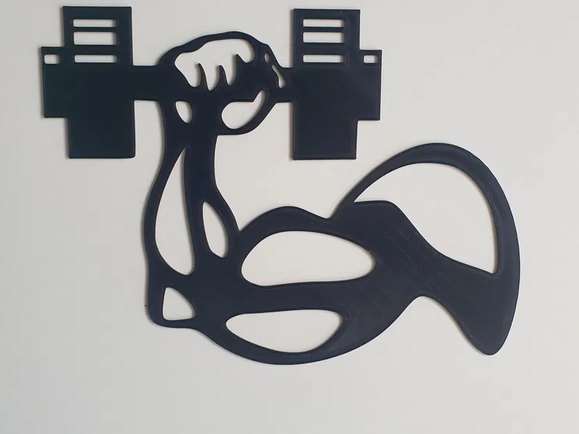 Trang trí tường hình bàn tay lực sĩ cầm tạ - Image 1