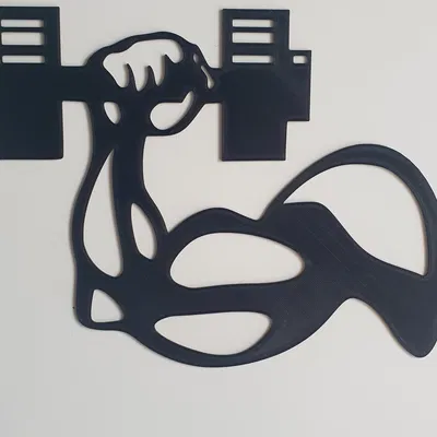 Trang trí tường hình bàn tay lực sĩ cầm tạ