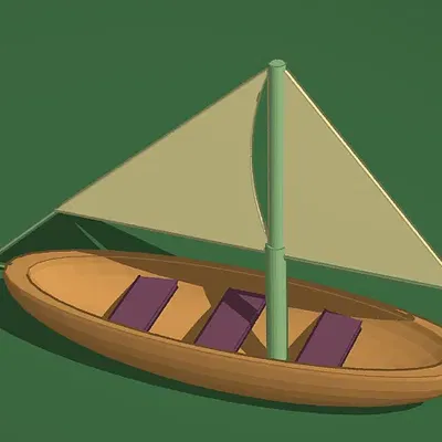 Mô hình thuyền 3D