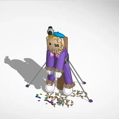 Mô hình Bù Nhìn Treo Cột - Trang Trí Kệ Sách