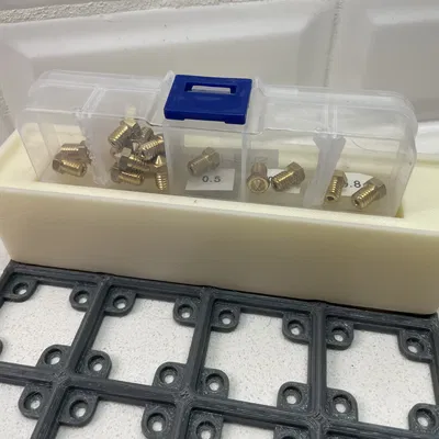 Giá đỡ hộp chia ngăn Gridfinity cho đầu phun (linh kiện nhỏ)