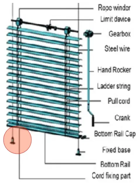 Window shutters guide cord holding bracket. - Image 1