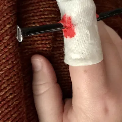 Halloween Nail Accident