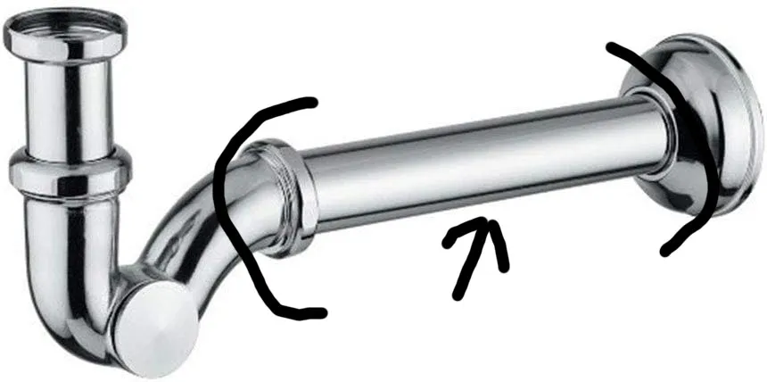 Ống 26mm Thay thế Xiphong Nhôm cho Bồn cầu - Image 2