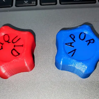 Refrigerant recovery cylinder knobs