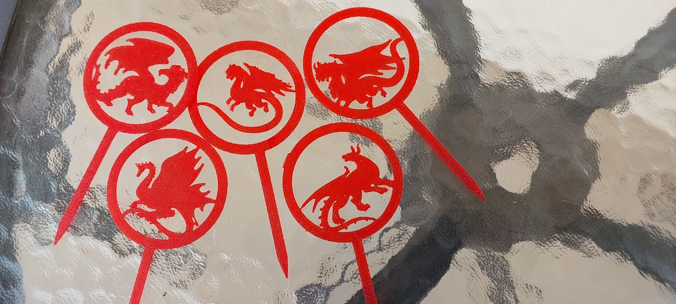 Mẫu Rồng Trang Trí Bánh Kem & Chậu Cây - Image 1