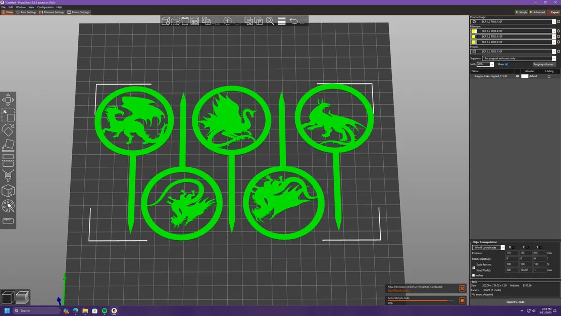 Mẫu Rồng Trang Trí Bánh Kem & Chậu Cây - Image 2