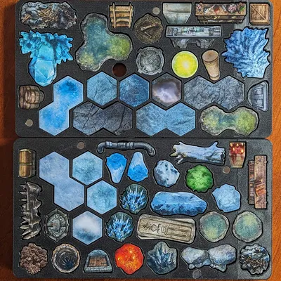 Bộ sắp xếp và khay chứa ô phủ lên Frosthaven