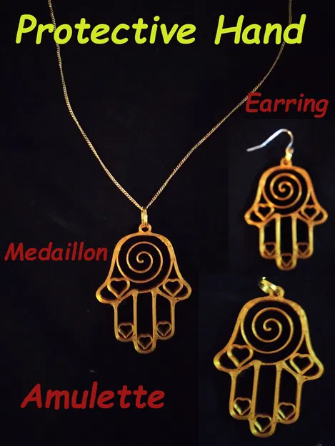 Bùa May Mắn/Bông Tai Bàn Tay Che Chở MK3+MK4 - Image 1