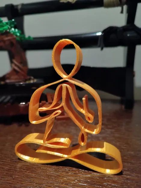 Zen Praying Line Art Sculpture - Image 2