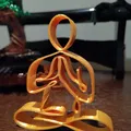 Zen Praying Line Art Sculpture - Thumbnail 2
