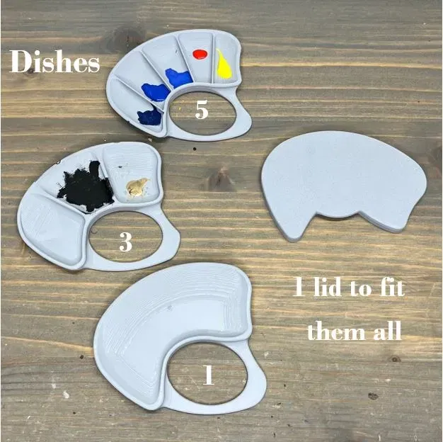 Petite Paint Palette – Khay Sâu 1/3/5 + Nắp Bấm - Image 4