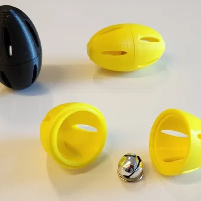 Snap fit cat bell toy