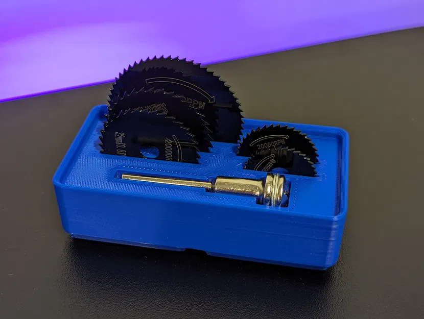 Gridfinity 1x2 for HSS Mini Round Saw Blade Set - Image 1