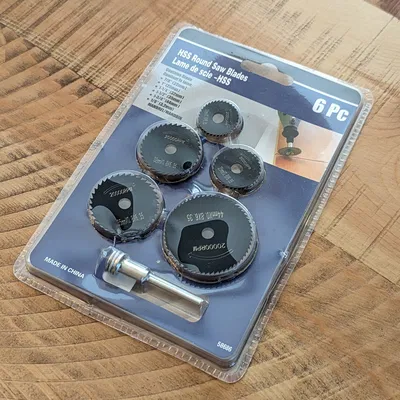 Gridfinity 1x2 for HSS Mini Round Saw Blade Set