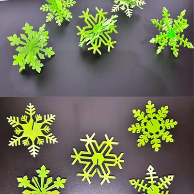 Bộ Mẫu Hoa Tuyết 3D