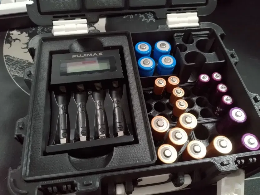 Kệ Sạc Pin Pujimax Gridfinity 2x3 - Image 2