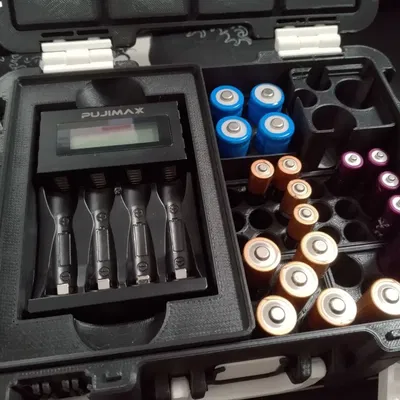 Kệ Sạc Pin Pujimax Gridfinity 2x3