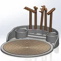 Vườn Thiền Mini Kèm Chân Đế - Zen Garden with holder - Thumbnail 2