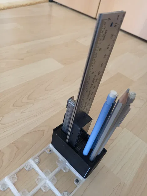 Holder Đựng Kẹp Góc, Bút Chì và Thước Đo Độ Dày cho Gridfinity - Image 2