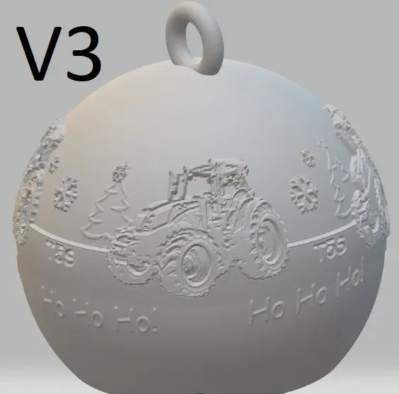 Quả Cầu Thông Giáng Sinh - Máy Cày - Nông Dân - Có Đèn - Image 5