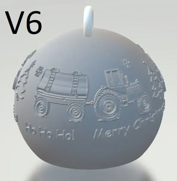 Quả Cầu Thông Giáng Sinh - Máy Cày - Nông Dân - Có Đèn - Image 8