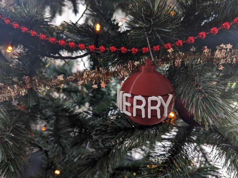 Quả Cầu Giáng Sinh Tùy Chỉnh Chữ (Có Ngăn Bí Mật) - Image 1