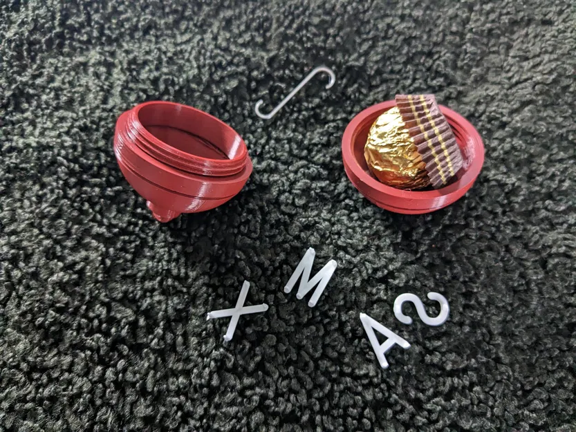 Quả Cầu Giáng Sinh Tùy Chỉnh Chữ (Có Ngăn Bí Mật) - Image 2