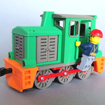 Small shunting locomotive with working brakes